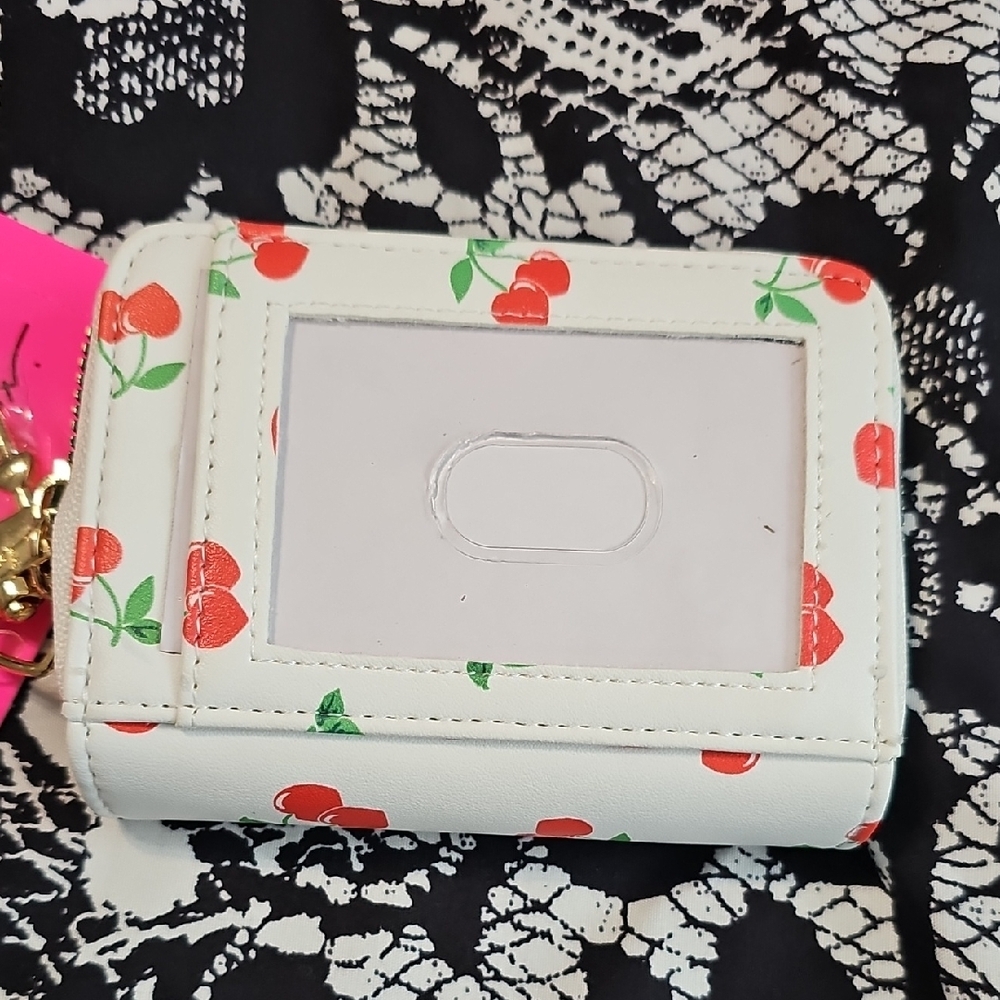 Betsey Johnson Cream Wallet with Cherry Design - Picture 2 of 4